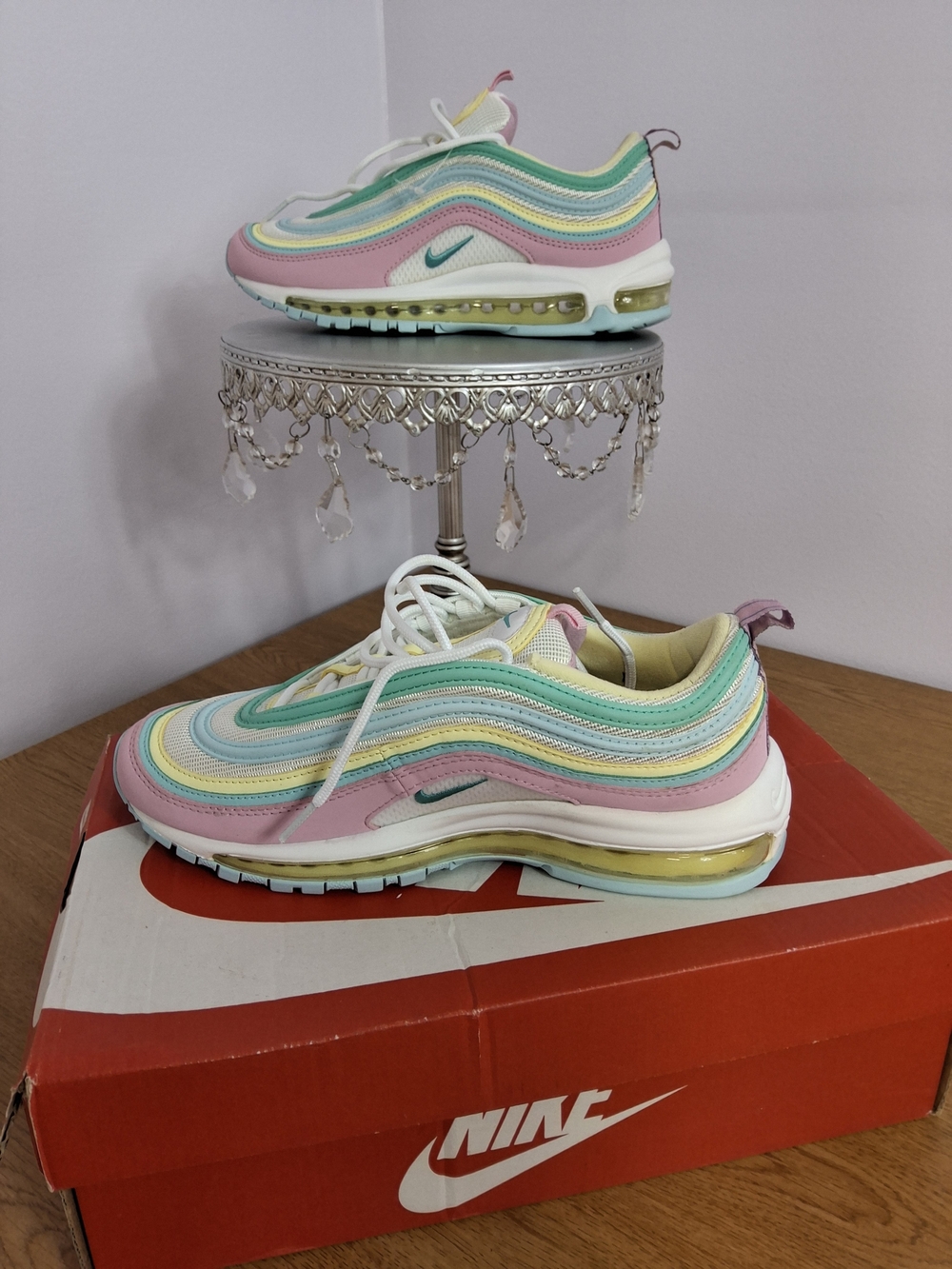 Womens Nike Air Max 97 Easter/Pastel Colors Multicolor Low Top Lace-up Size 8 - Picture 7 of 10